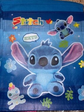 Stitch Reusable Drawstring Backpack Lot of 6